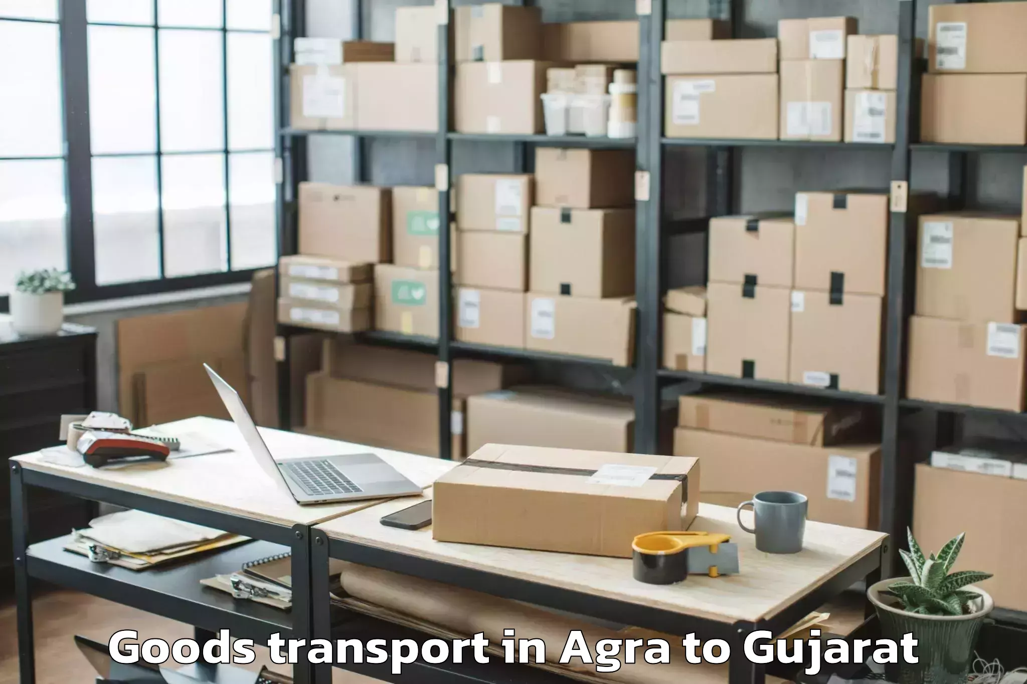 Quality Agra to Ganpat University Mehsana Goods Transport